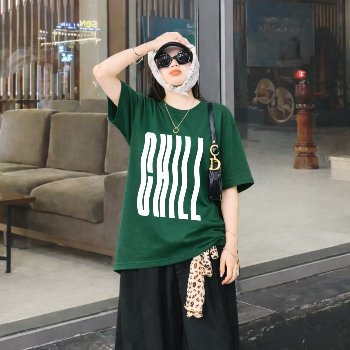 Áo thun unisex UX30-1180 chữ CHILL dáng oversized local brand WETEE_thumbnail_10