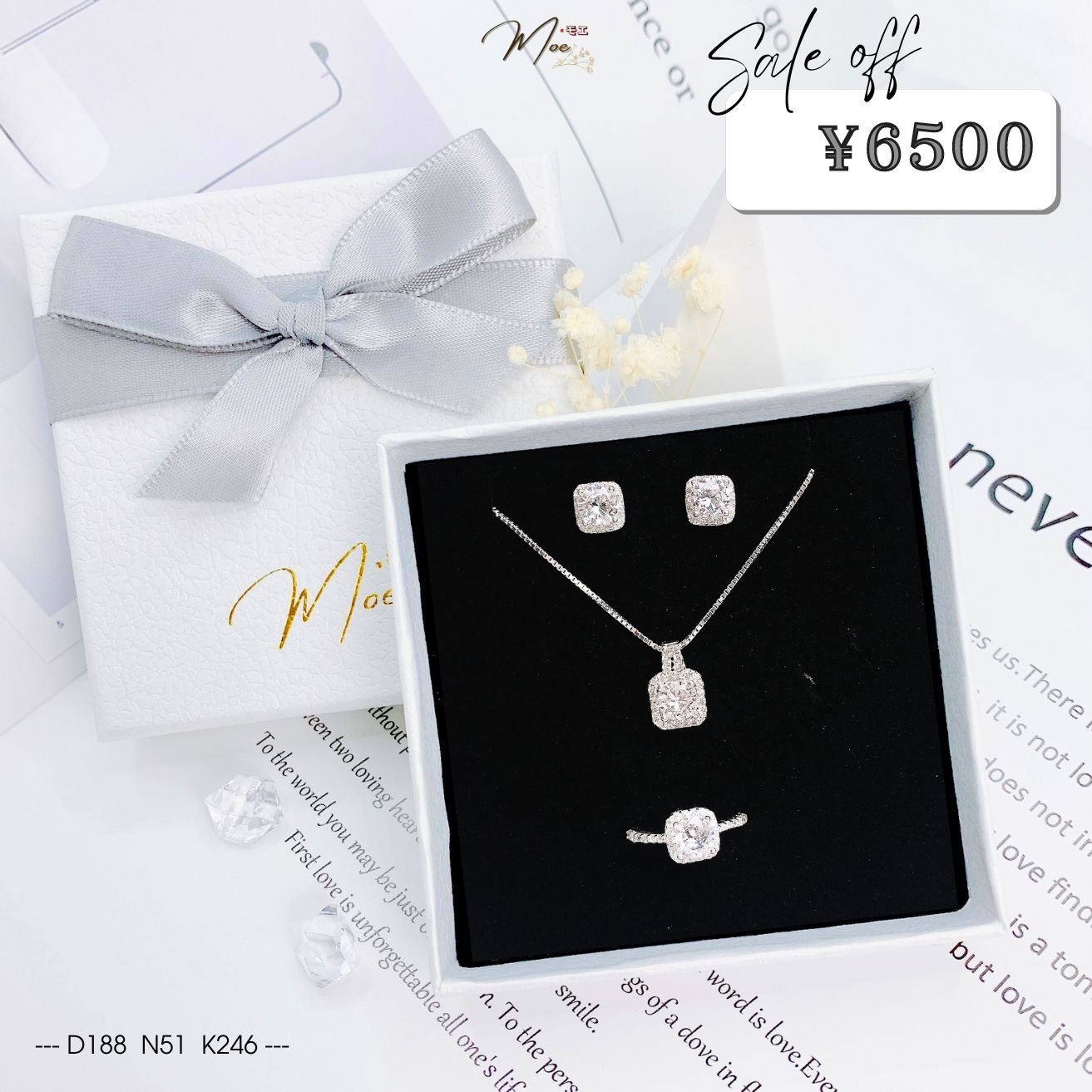 C55 - Combo Đá chủ vuông pha lê