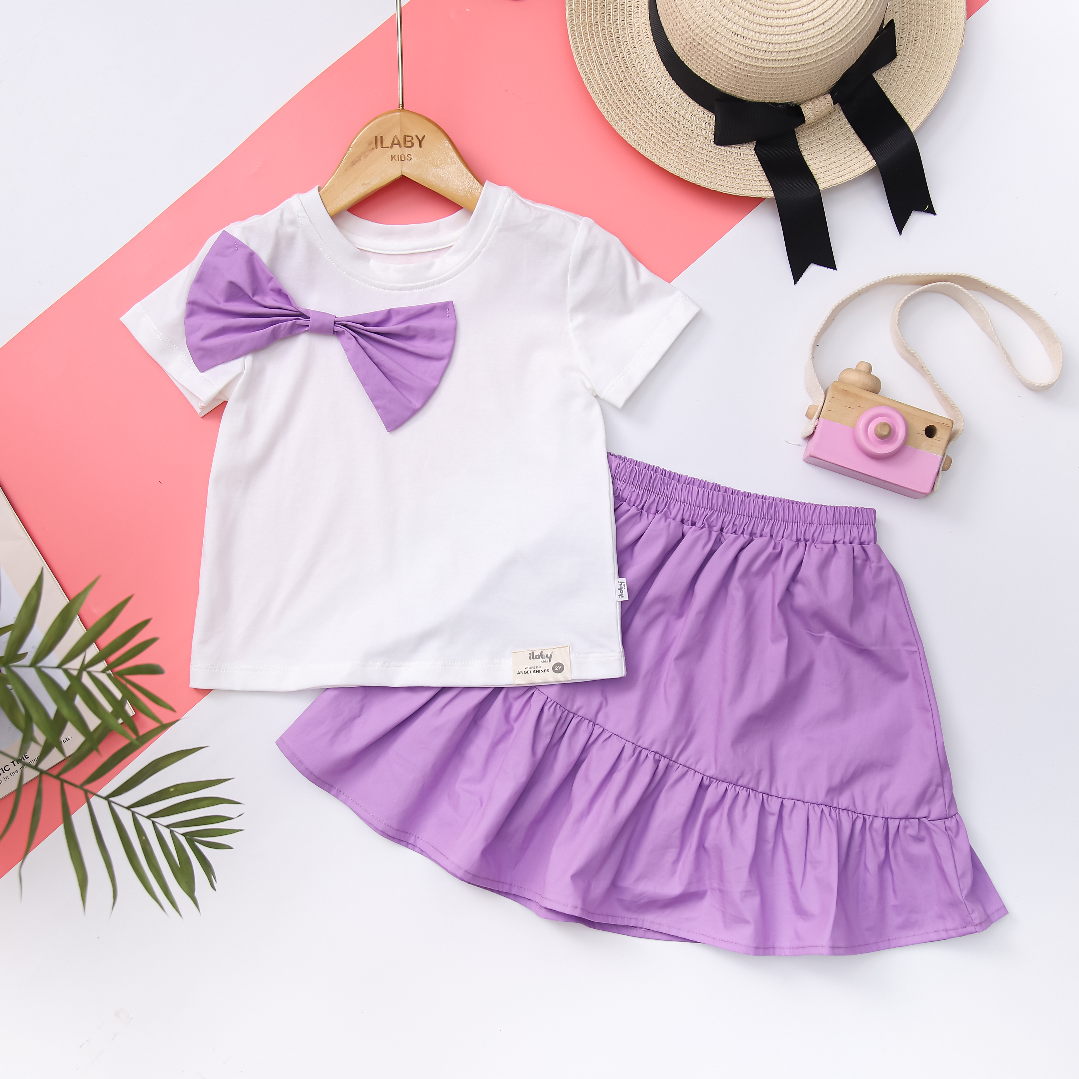 Set chân váy áo cotton phối nơ_thumbnail_1