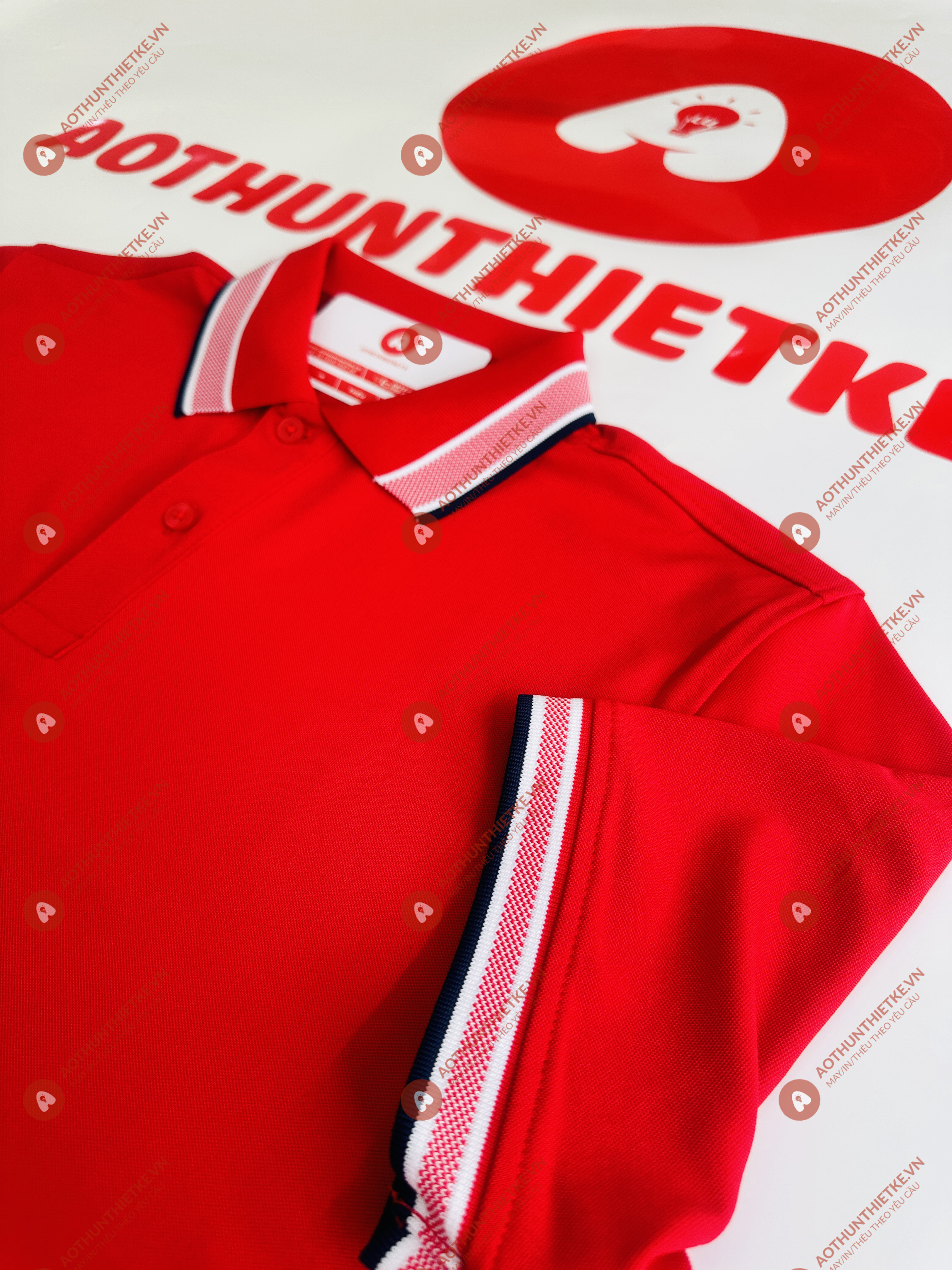 Áo Đồng Phục Polo Caro Đỏ Tươi_thumbnail_2