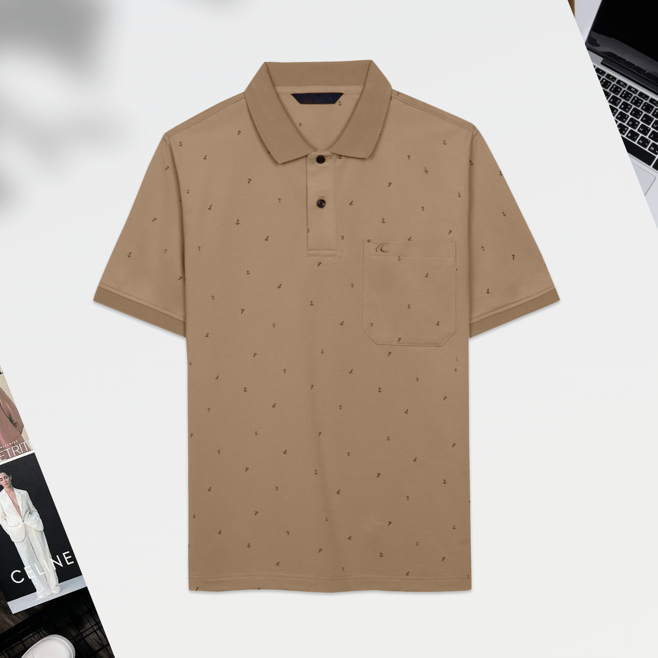 Áo Polo nam họa tiết mỏ neo phối túi ngực_thumbnail_9