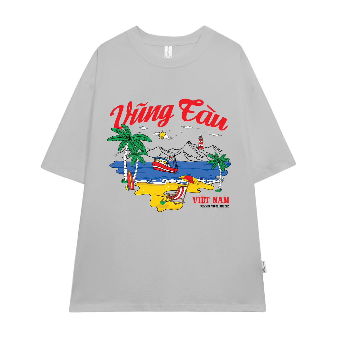 Áo thun du lịch Vũng Tàu ATD1259 Miucho vải cotton thoáng mát in mix_thumbnail_14