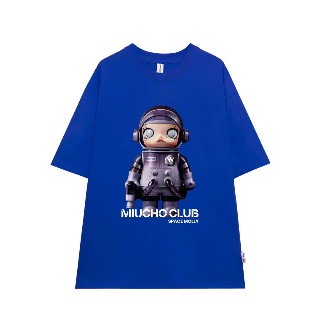 Áo thun unisex phi hành gia local brand form rộng ATD703 Miucho cotton cổ tròn in mix_thumbnail_0