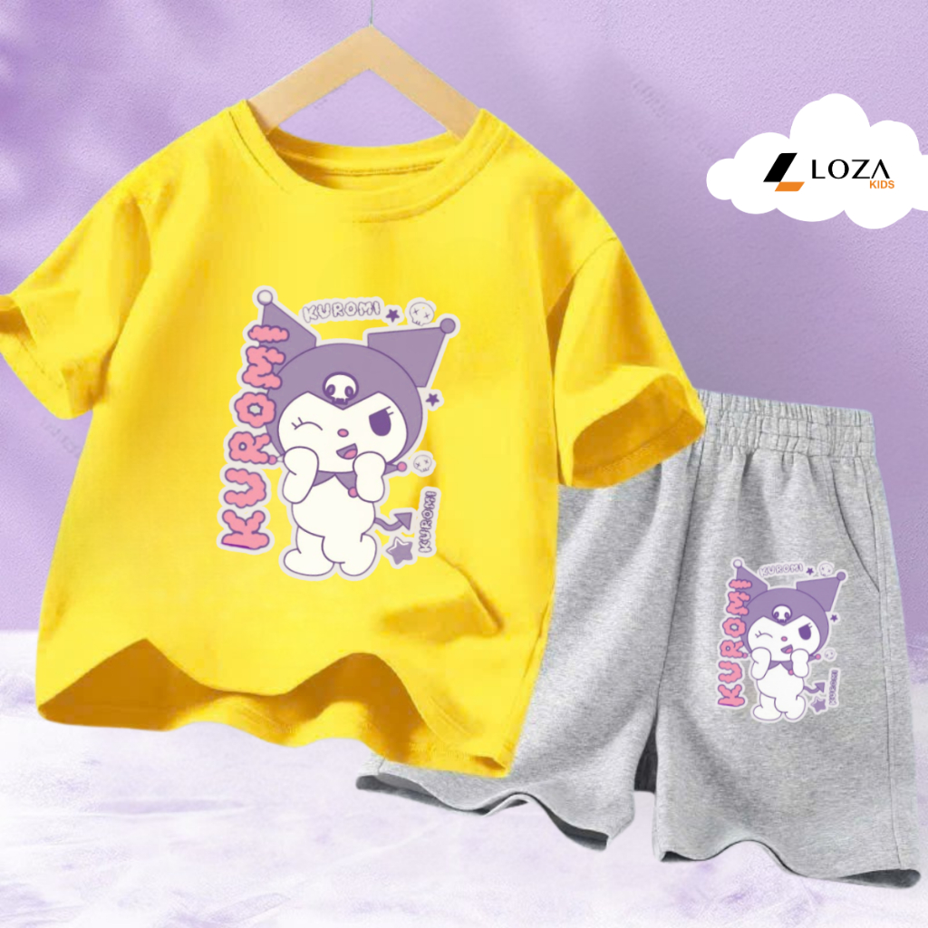 Bộ đồ  bé gái in hình Kuromi chữ dọc -  Loza Kids SB307_thumbnail_7