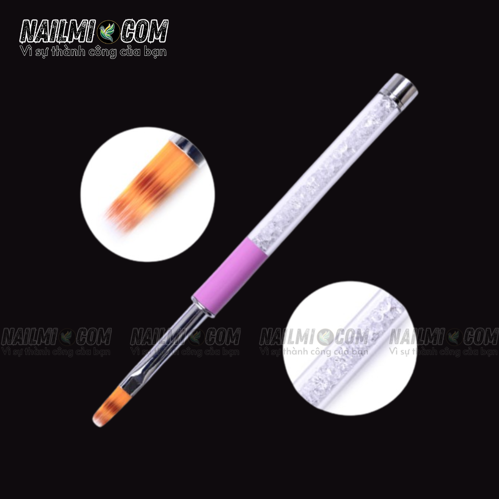 Cọ ombre - đầu dẹt lông thưa - Pengpeng - cán đá_thumbnail_2