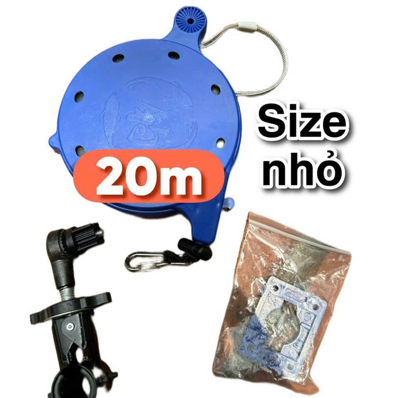 Bộ Dây Bảo Hiểm Cần Câu Đài  Tự Động Thu Kèm Pass Kẹp Chiều Dài 20M - 40M_thumbnail_6