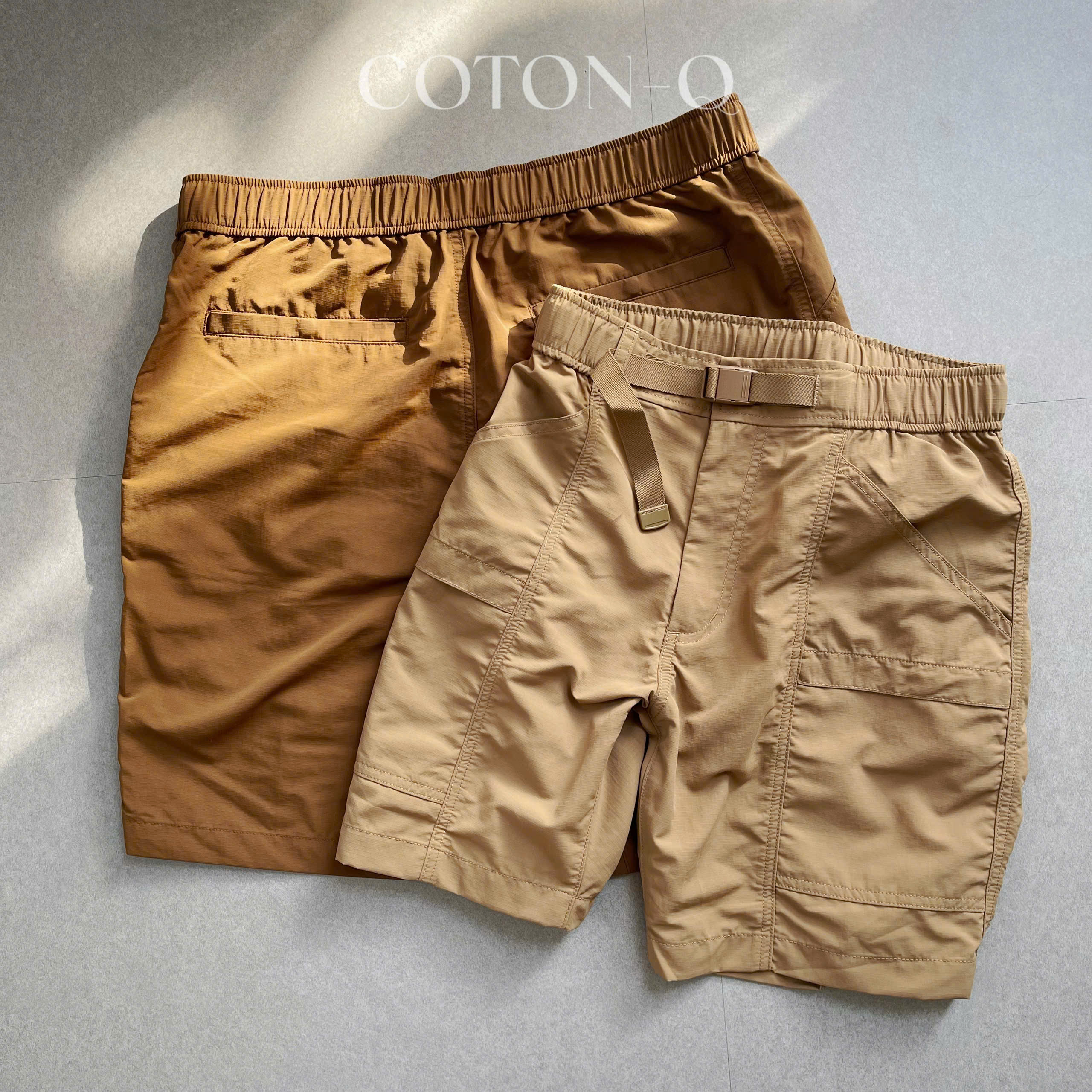 Q24 Quần short dù lưng thun xịn ( XANH )