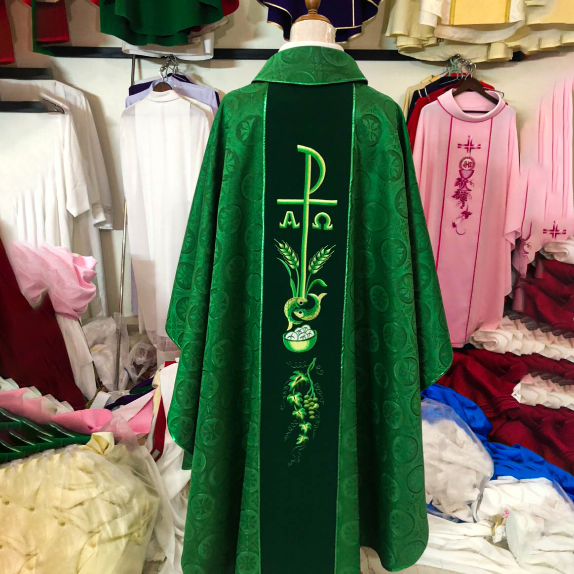 Áo lễ linh mục màu xanh - Qùa tặng tân linh mục - Qùa tặng cha xứ