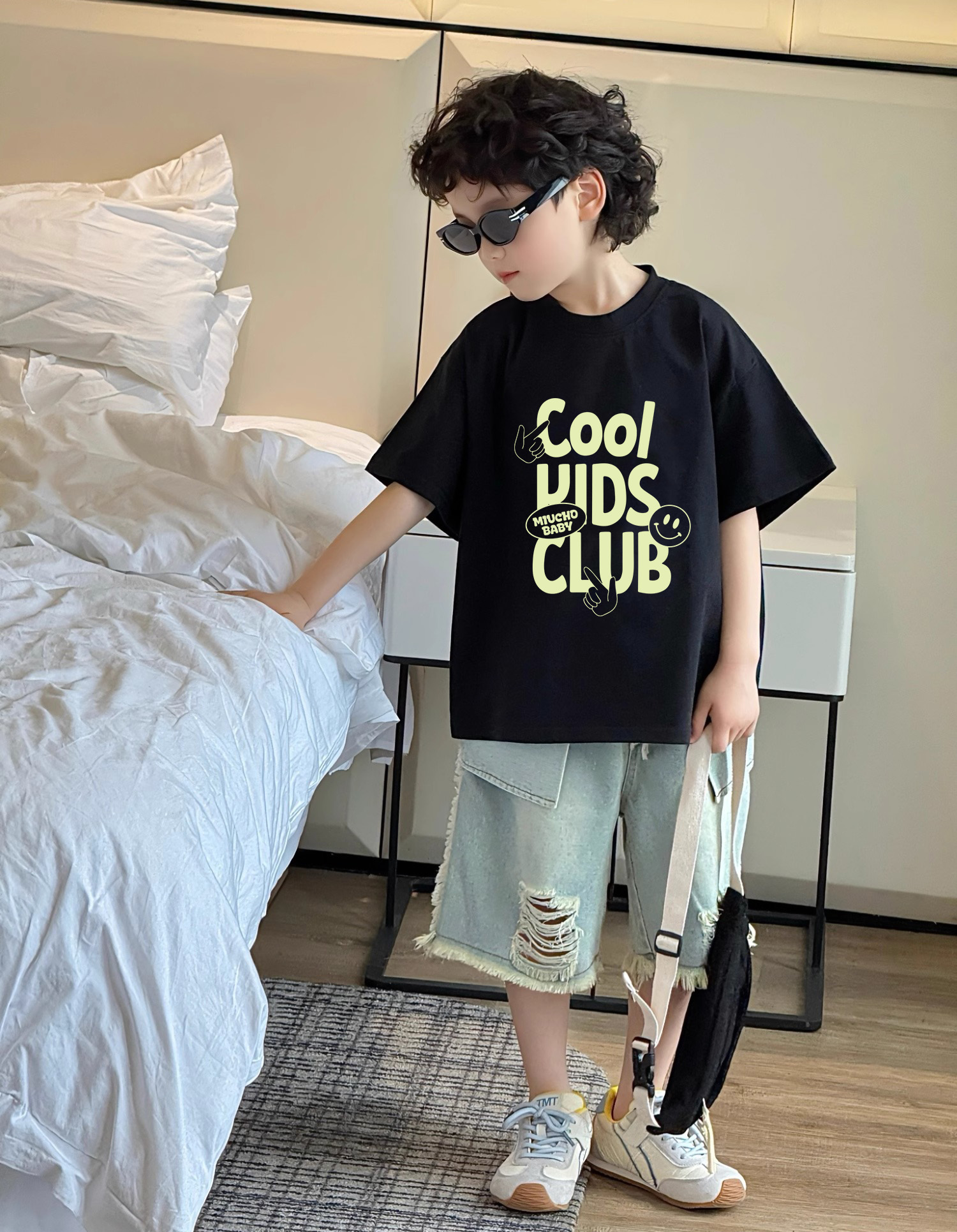 Áo thun cho bé chất vải cao cấp thoáng mát AED2421 Miucho Kid phong cách Hàn Quốc cổ tròn in mix_thumbnail_4