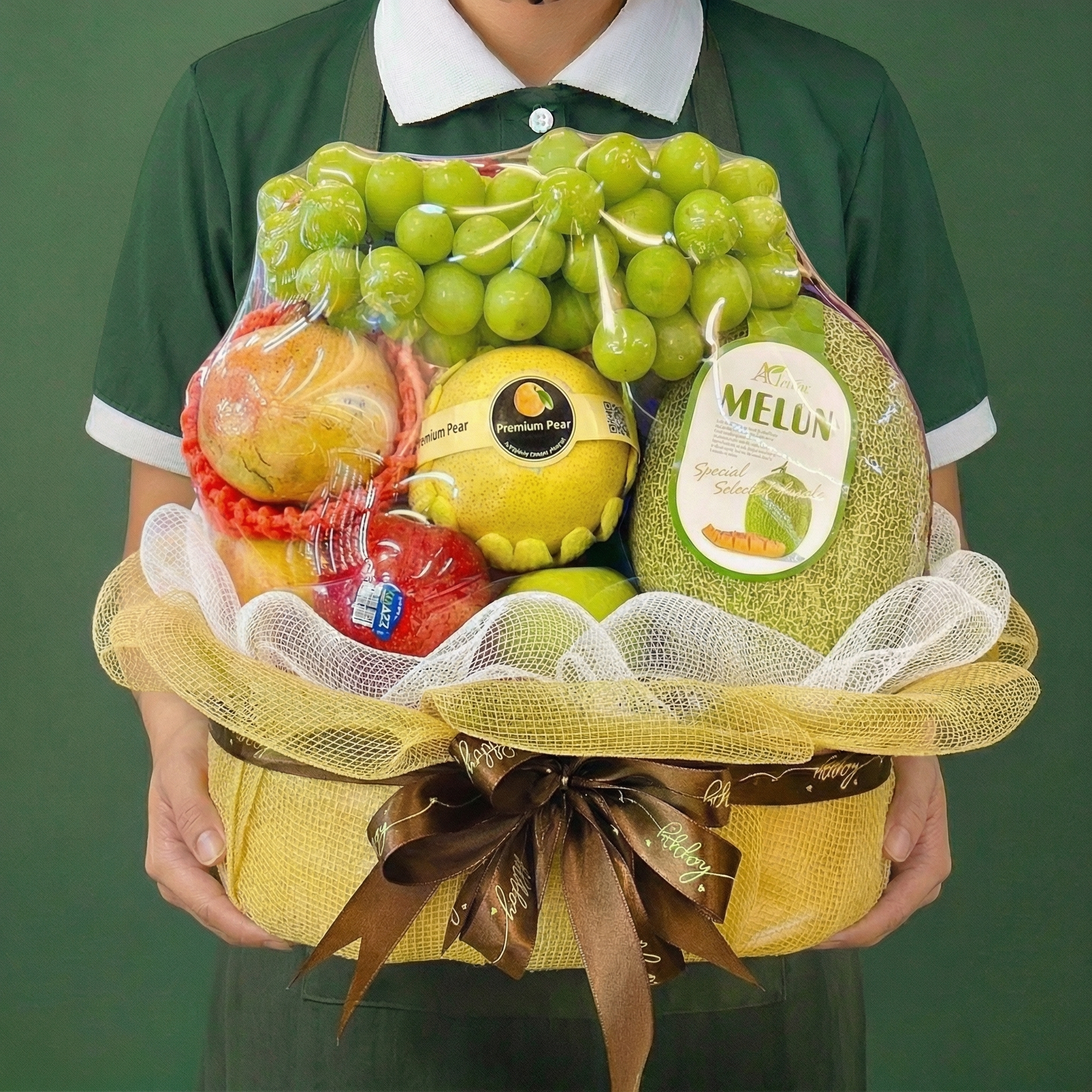 Giỏ trái cây quà tặng mừng khai trương cao cấp - G1401