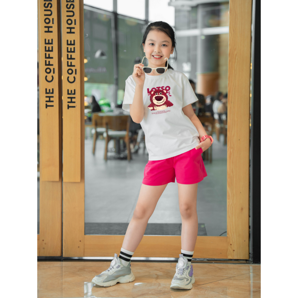 Đồ bộ bé gái (áo thun + quần đùi) lẻ size GIAO MẪU NGẪU NHIÊN - LOZA XA014_thumbnail_2