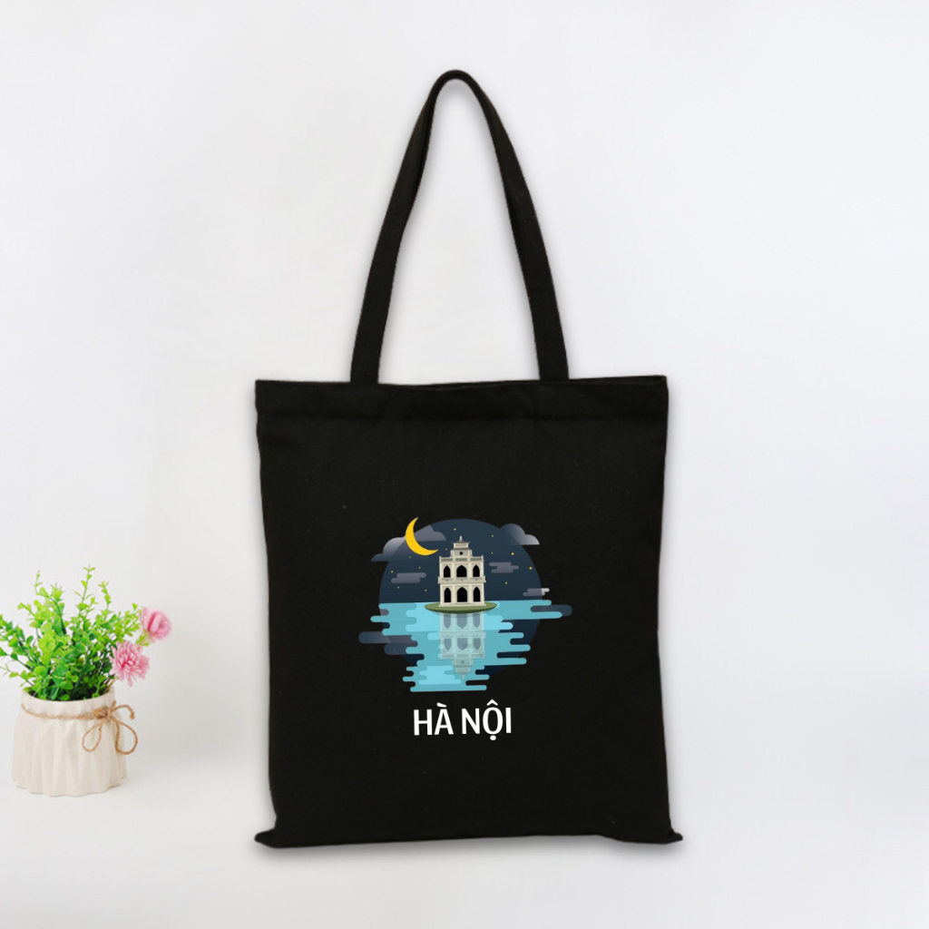 Túi tote vải canvas BST Tôi yêu Việt Nam có khoá kéo và ngăn phụ đi học, đi chơi - 𝐖𝐞 𝐓𝐞𝐞 TOTE10_thumbnail_13