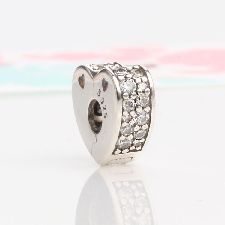 CC7 - Charm clip full đá hình tim