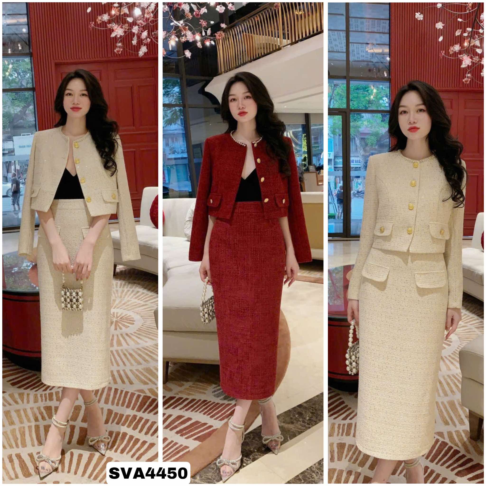 SET VÁY 2 LỚP DẠ TWEED