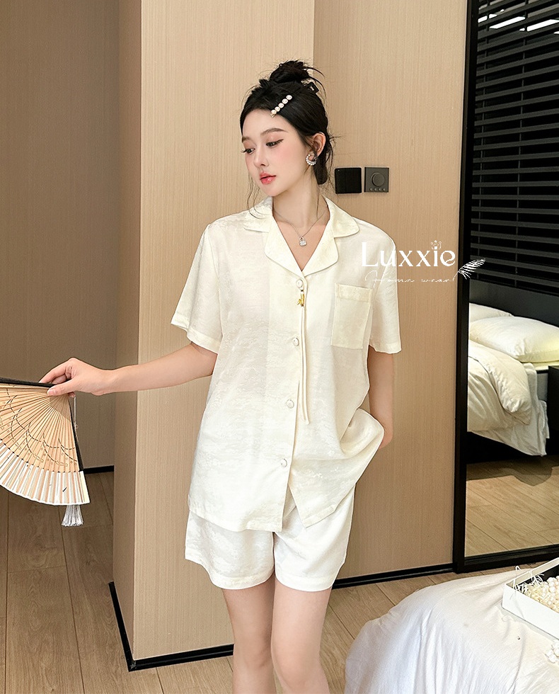 N126C Pijama lụa gấm đeo charm cộc đùi_thumbnail_6