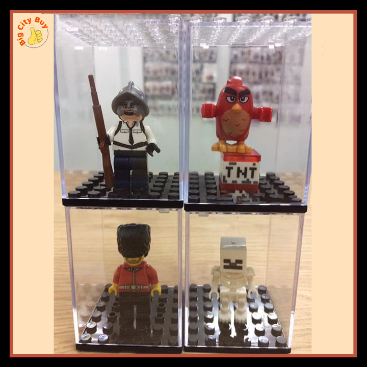 Hộp trưng bày Hộp mica đựng minifigures trong suốt đế đen- kính dày- loại nhỏ đựng 1 minifig_thumbnail_1