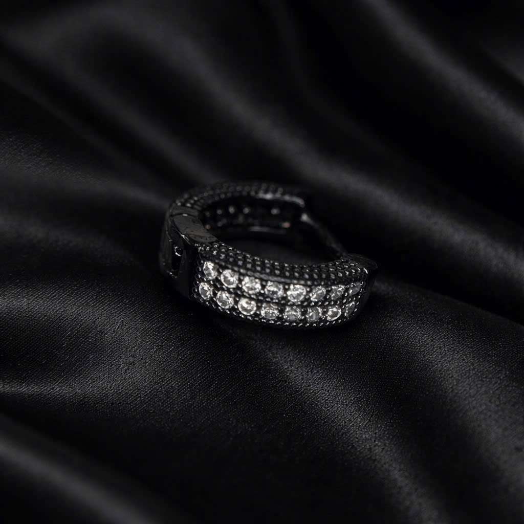 Khuyên vòng kiểu mạ điện đen 2 đá 8mm_thumbnail_0