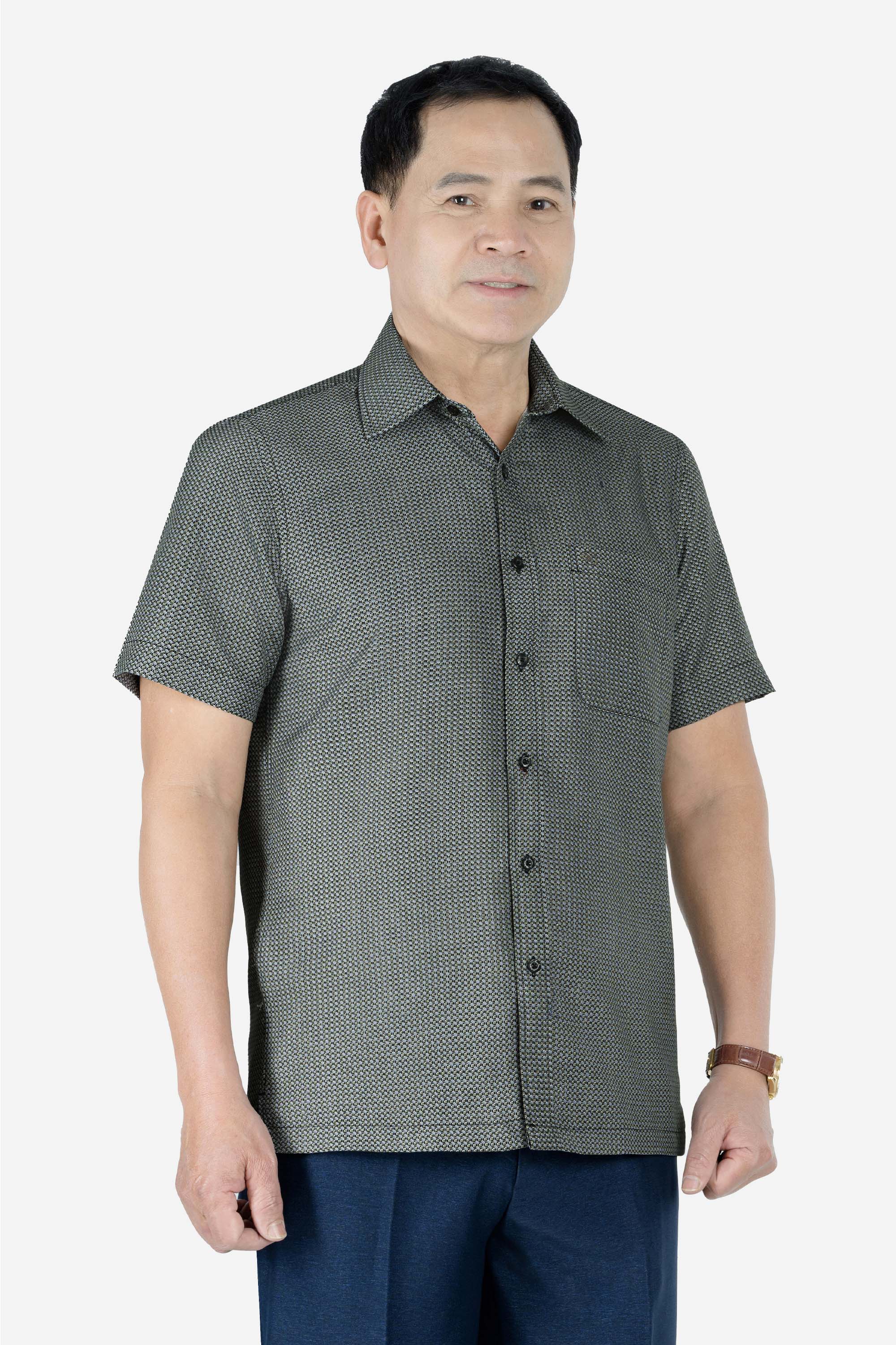 Sơ Mi Họa Tiết Nam Trung Niên ANCHI Chất Liệu Cotton Phom Suông Vạt Ngang Màu Cổ Vịt_thumbnail_32