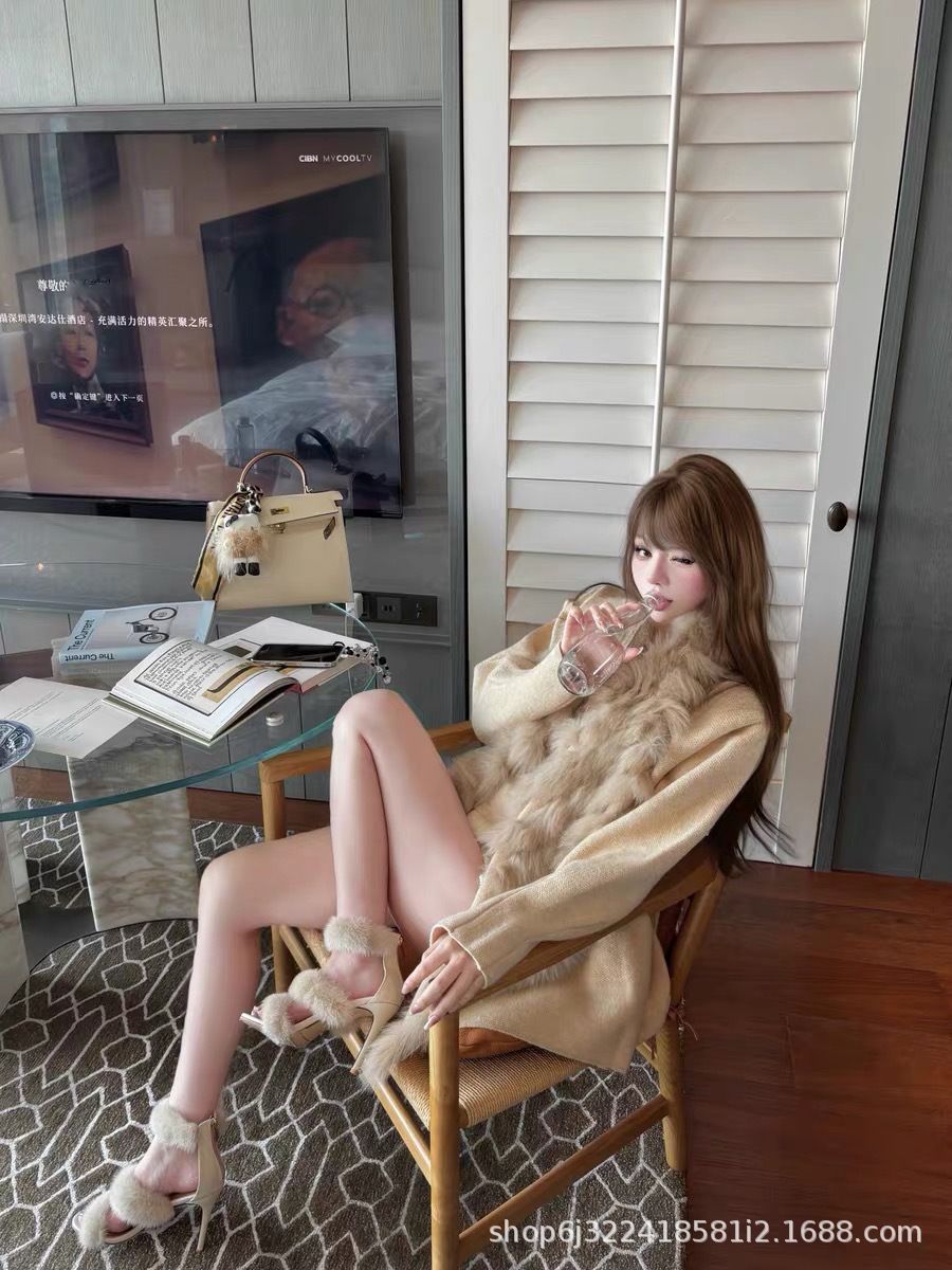 Áo Khoác Lông Cáo Mềm Mại Dáng Suông Sang Trọng- Free Size_thumbnail_3