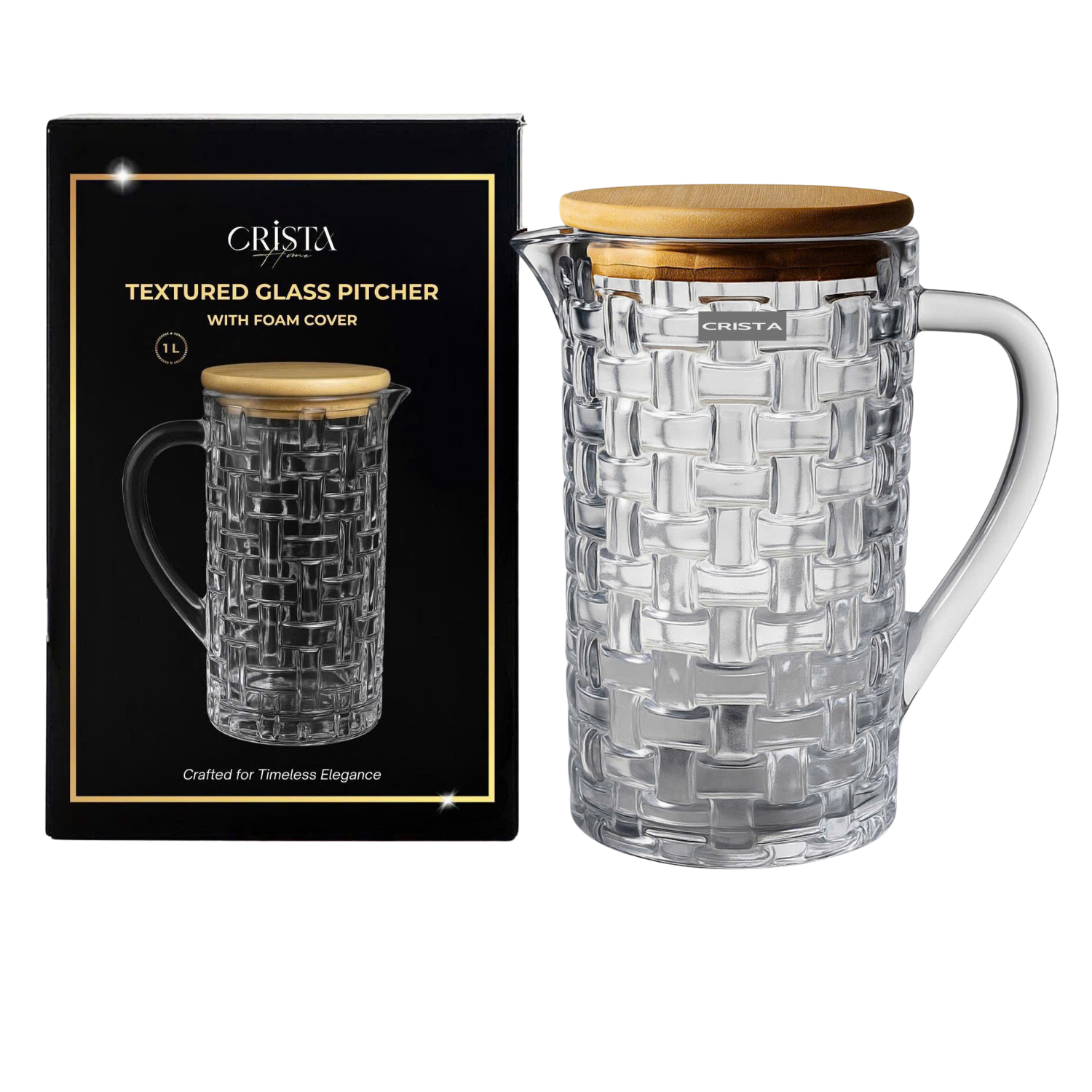 Bình thủy tinh CRISTA HOME vân caro 1000 ml_thumbnail_6