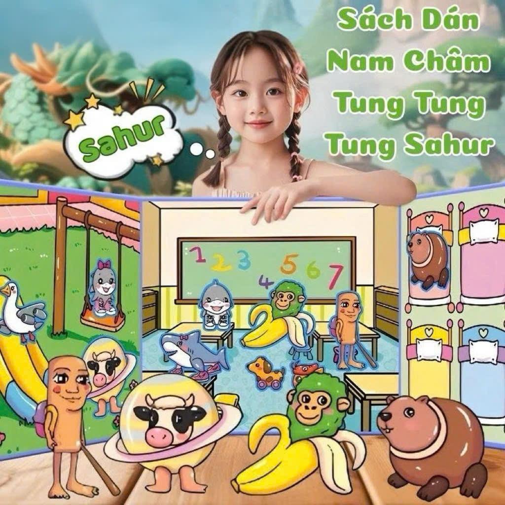Tranh Dán Nam Châm Sahur Cỡ Lớn – Bộ Sách Dán Sáng Tạo Cho Bé_thumbnail_0