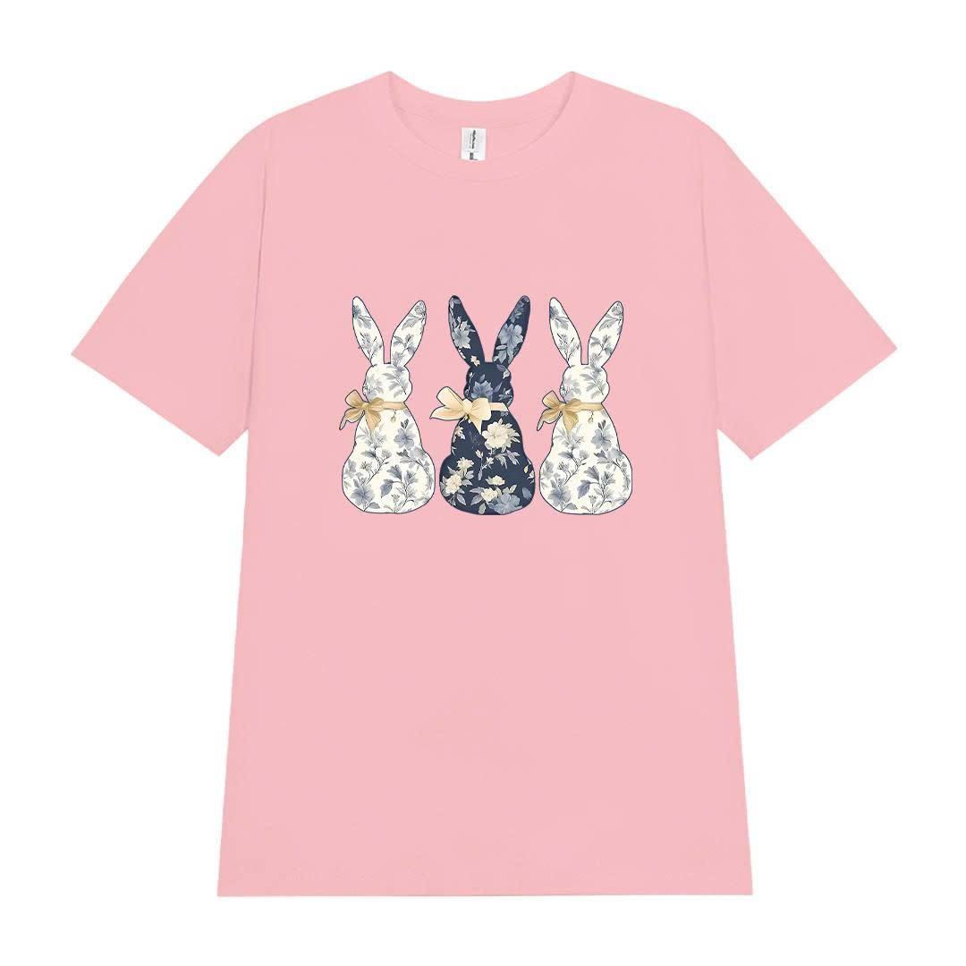 Áo thun nữ form vừa regular dáng ngắn ARD2343 Miucho vải cotton thoáng mát in hình thỏ dễ thương_thumbnail_13