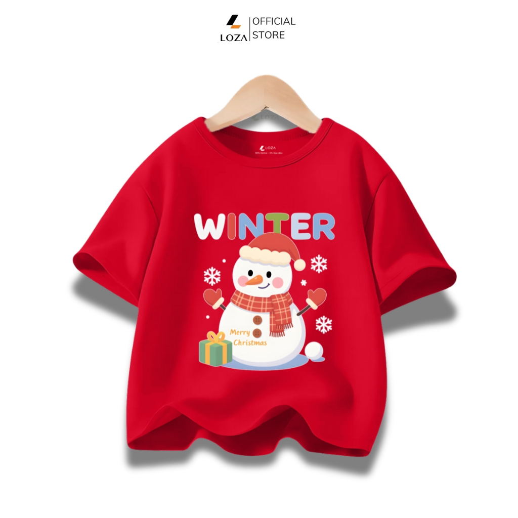 Áo thun bé gái, bé trai NOEL cho bé từ 15-40kg - Áo phông trẻ em Loza Kids- Mã AT031_thumbnail_7