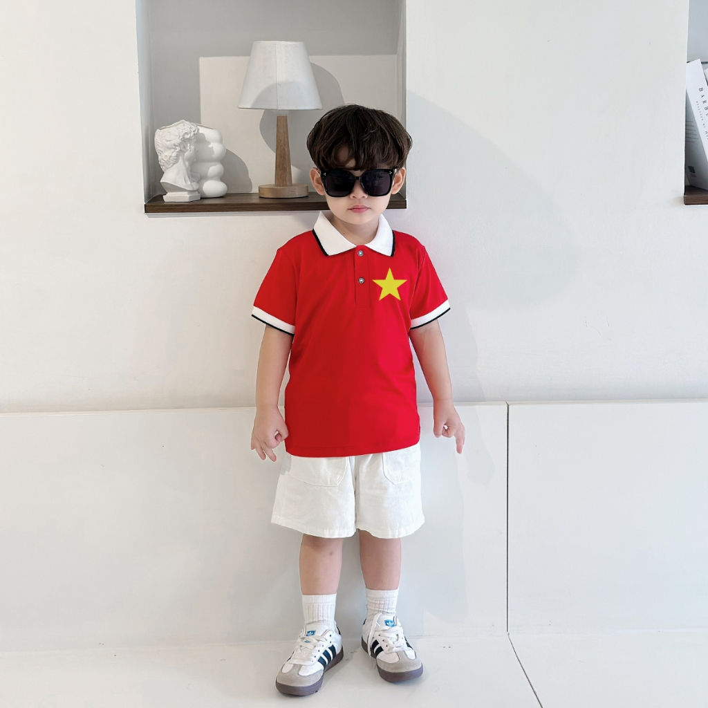 Áo Polo bé trai in hình 'Cờ đỏ sao vàng Việt Nam' - Loza Kids PY072_thumbnail_3