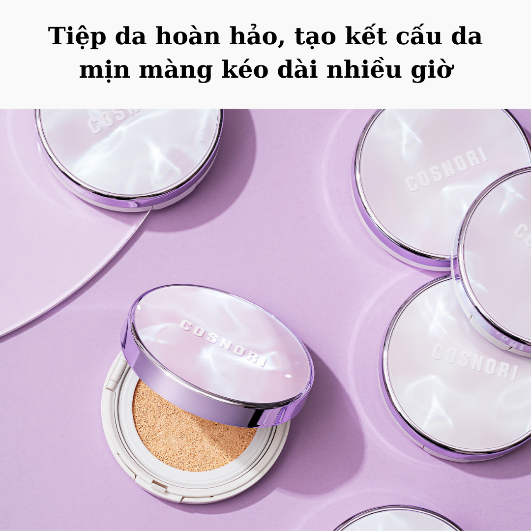COSNORI PANTHENOL BARRIER BEIGE CUSHION SPF50+ / PA++++ - Phấn Nước Chống Nắng Che Phủ Làm Dịu Da  - Panthenol, Niacinamide - 12g - [C010] - [Tặng 1 lõi thay thế & Miếng dán đỡ điện thoại]_thumbnail_2