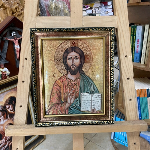 Tranh Chúa Giesu cổ 25x30cm giấy Italia cao cấp_thumbnail_1
