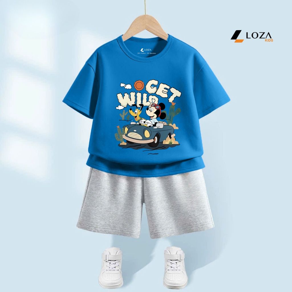 Bộ quần áo bé trai in hình 'Mickey Get Wild' - Loza G0314_thumbnail_1