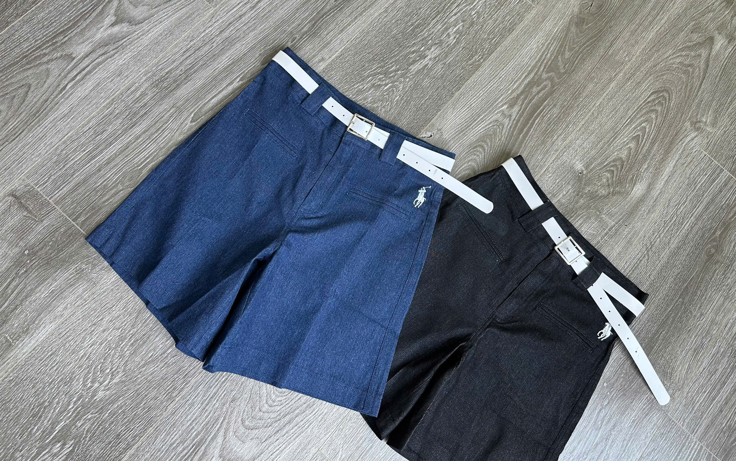 Quần short thêu ngựa kèm belt ( XANH )_thumbnail_17