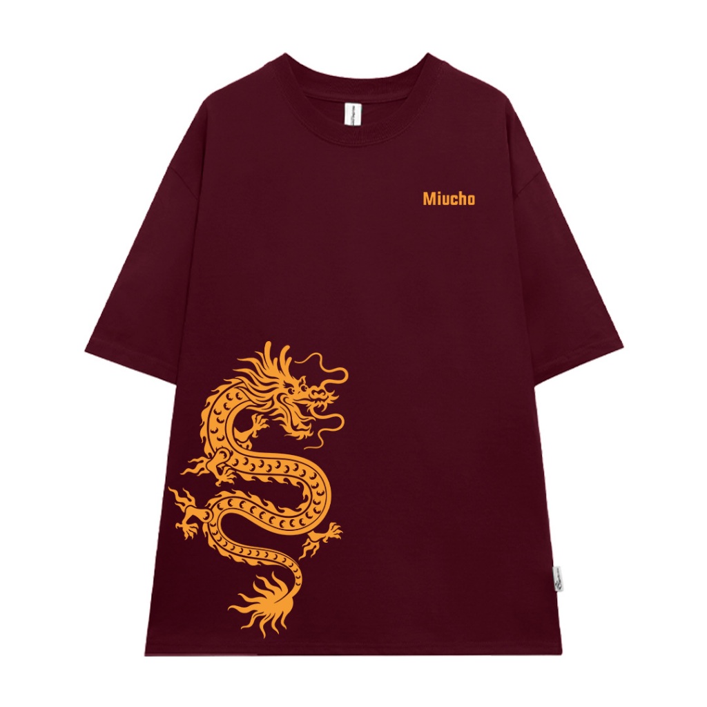Áo phông Tết 2024 in hình rồng màu đỏ local brand form rộng ATD896 Miucho Man tay ngắn vải cotton cổ tròn in mix_thumbnail_7