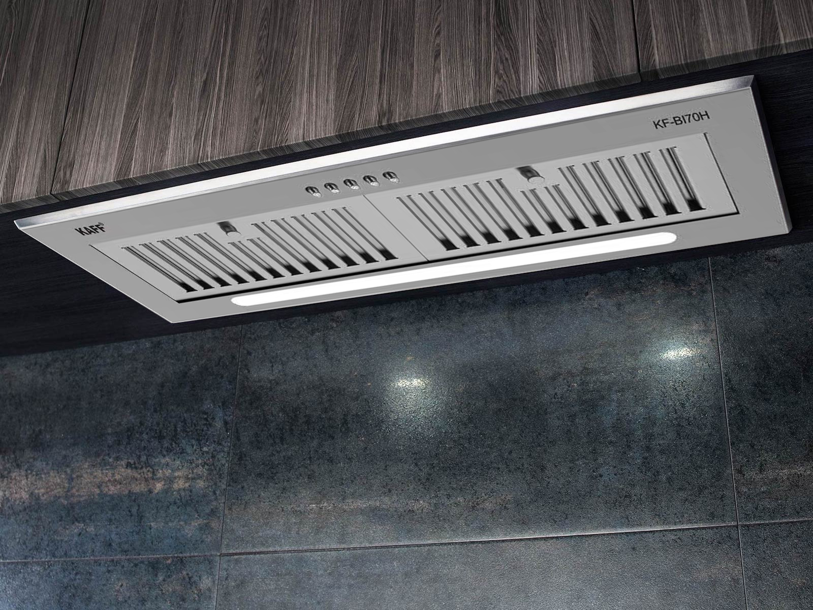 Máy hút mùi Kaff KF-BI70H - Công suất hút khỏe, động cơ tuabin đôi