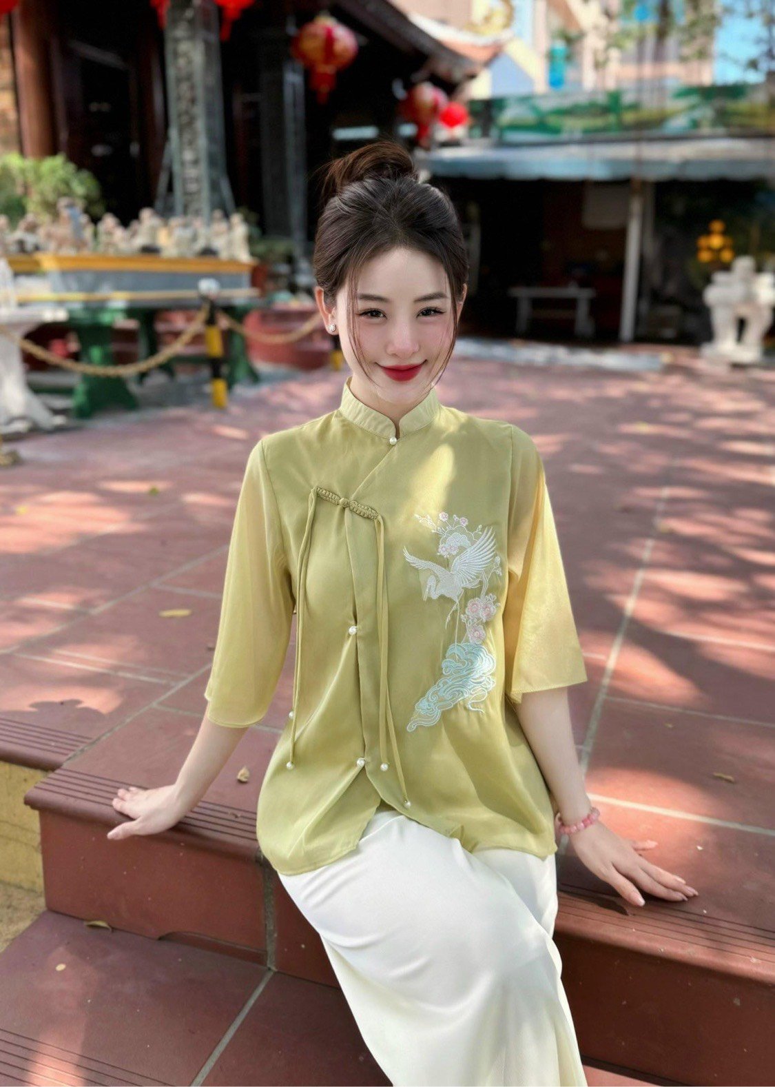 PP23 Pháp phục Voan tơ lễ chùa thêu chim hạc Tinh Nhi_thumbnail_12