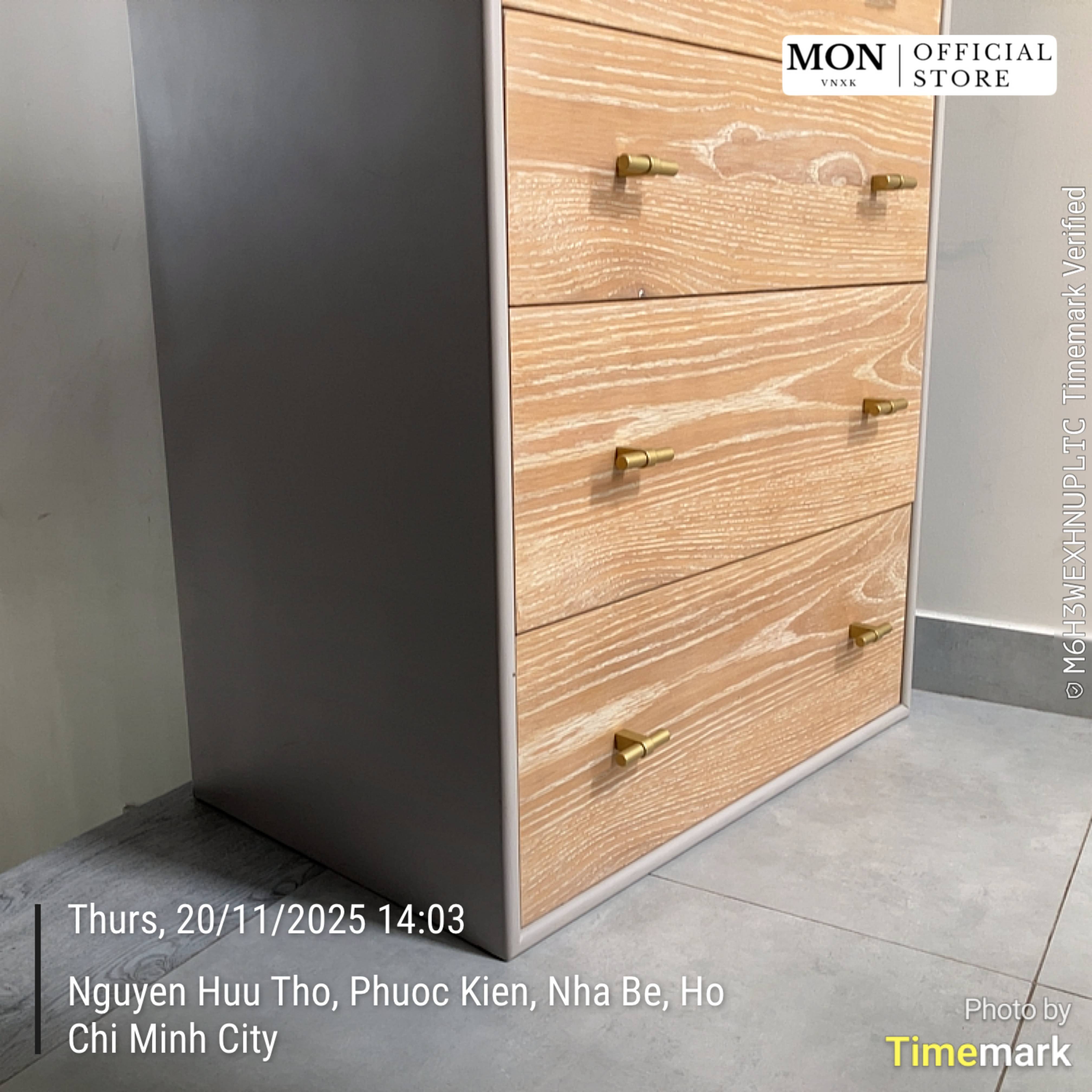 TỦ TRANG TRÍ WEST ELM MODERNIST WOOD & LACQUER 5-DRAWER DRESSER( Thanh lý)_thumbnail_4