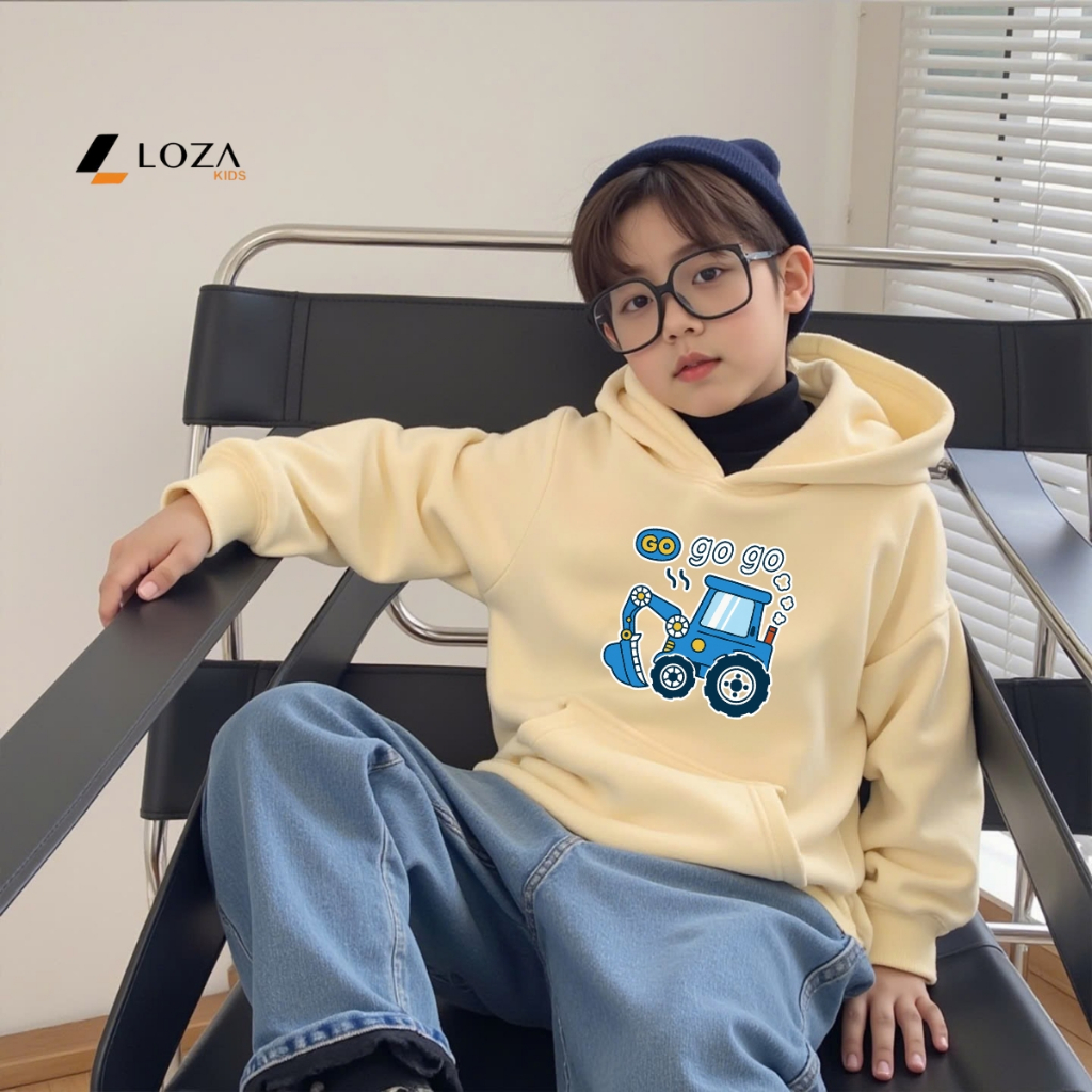 Áo nỉ hoodie bé trai in hình máy cần cẩu Play Dig - Loza Kids HN004_thumbnail_3