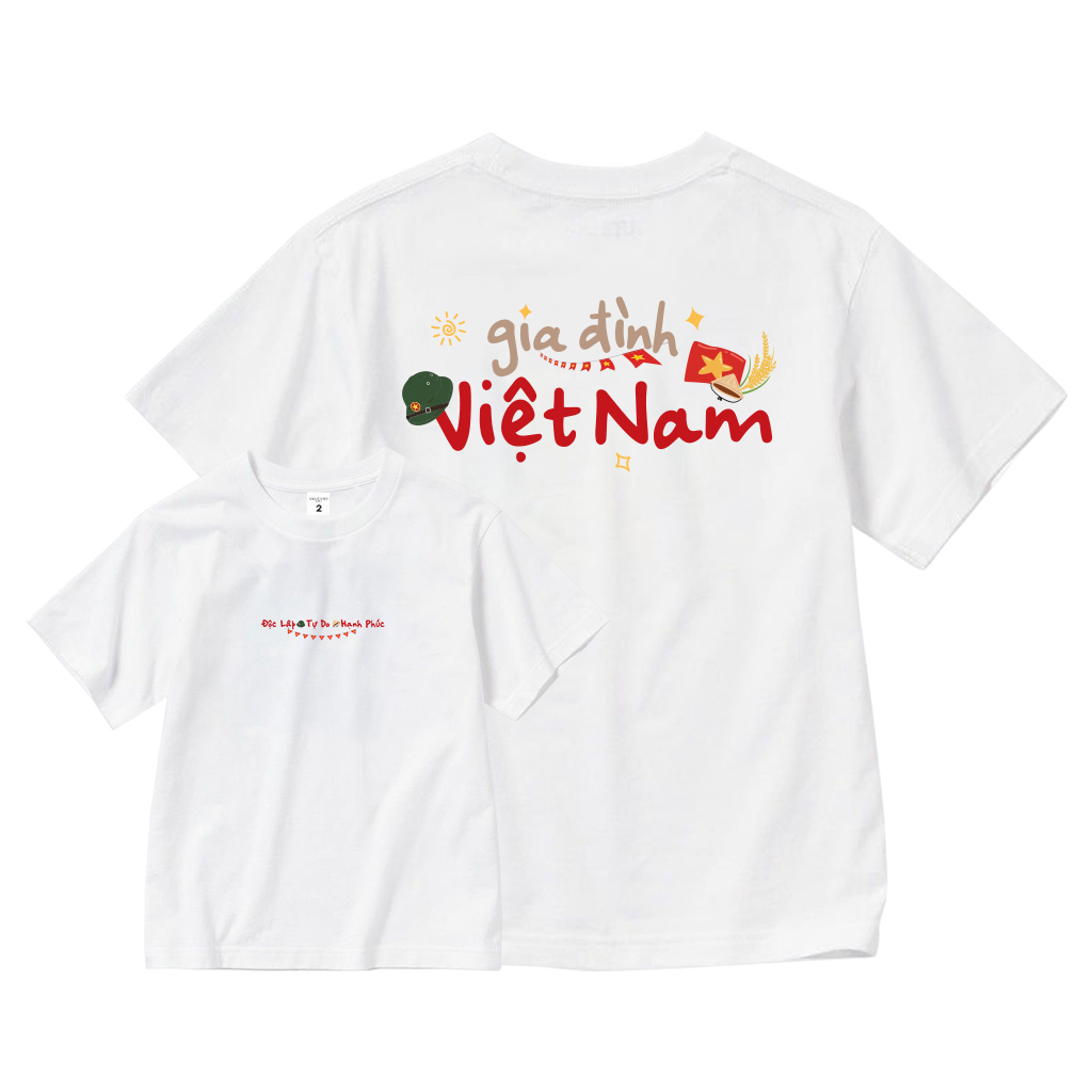 Áo thun kid gia đình Việt Nam 2513 Miucho Kid vải cotton thoáng mát tay ngắn cổ tròn in mix_thumbnail_0