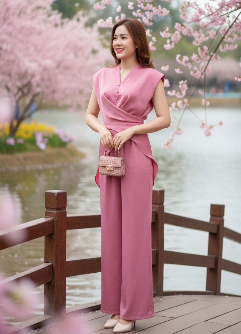 Set bộ quần ống rộng áo sát nách vạt dài cách điệu_thumbnail_11