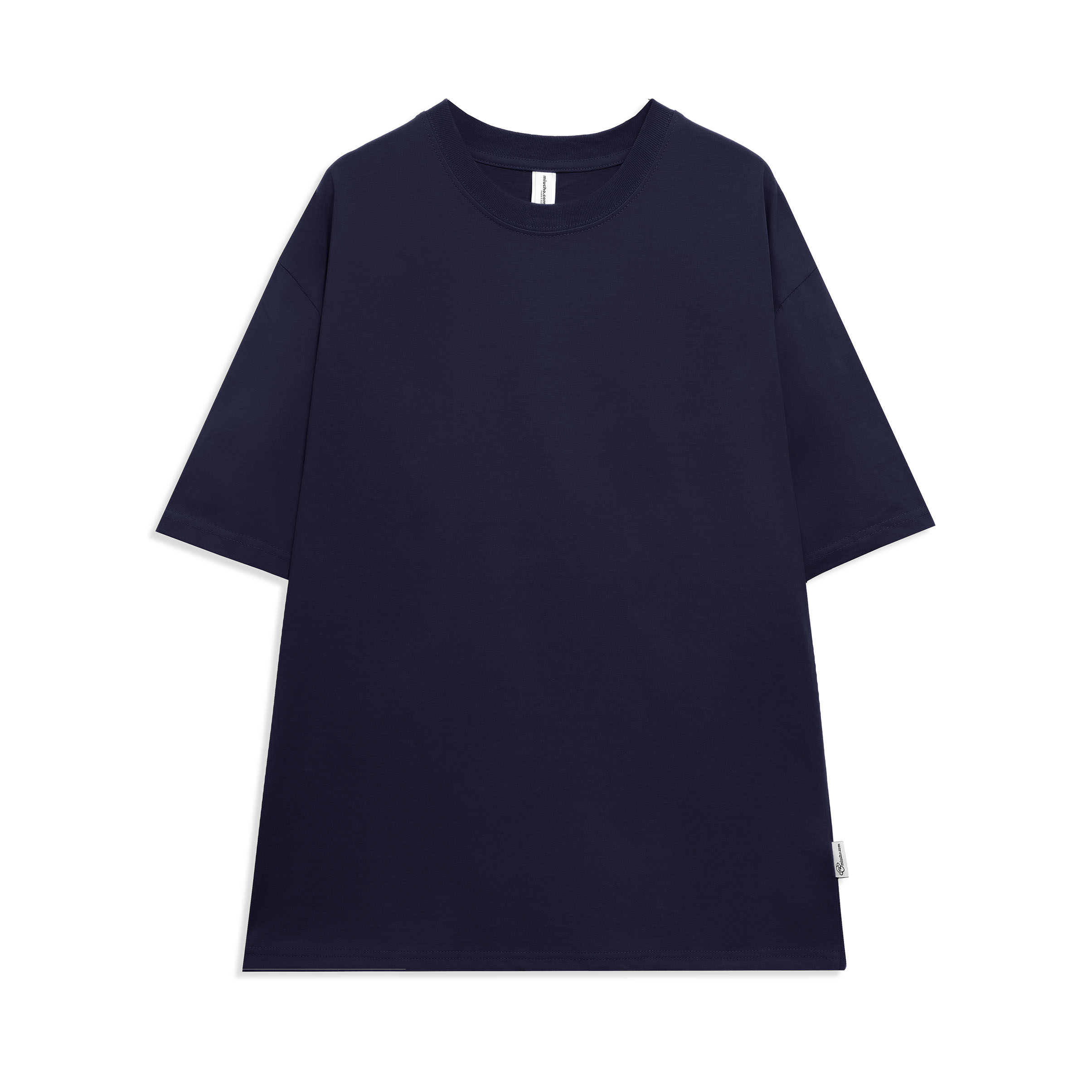 Áo thun trơn form rộng ATT01 Miucho vải cotton cổ tròn in basic Top Trắng