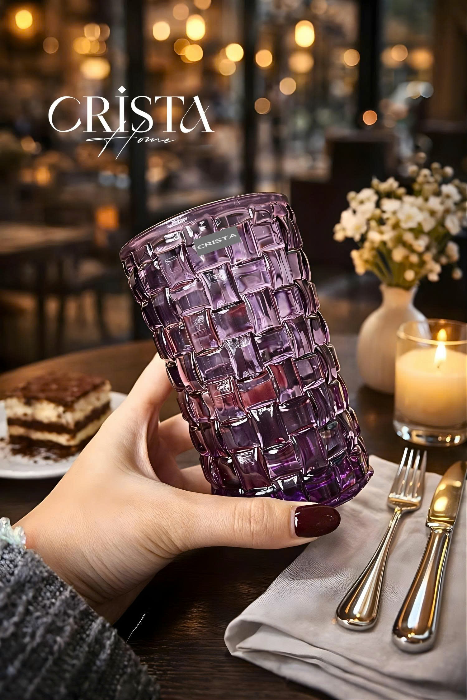 Bộ 6 cốc thủy tinh CRISTA HOME vân Caro to 350 ml_thumbnail_23