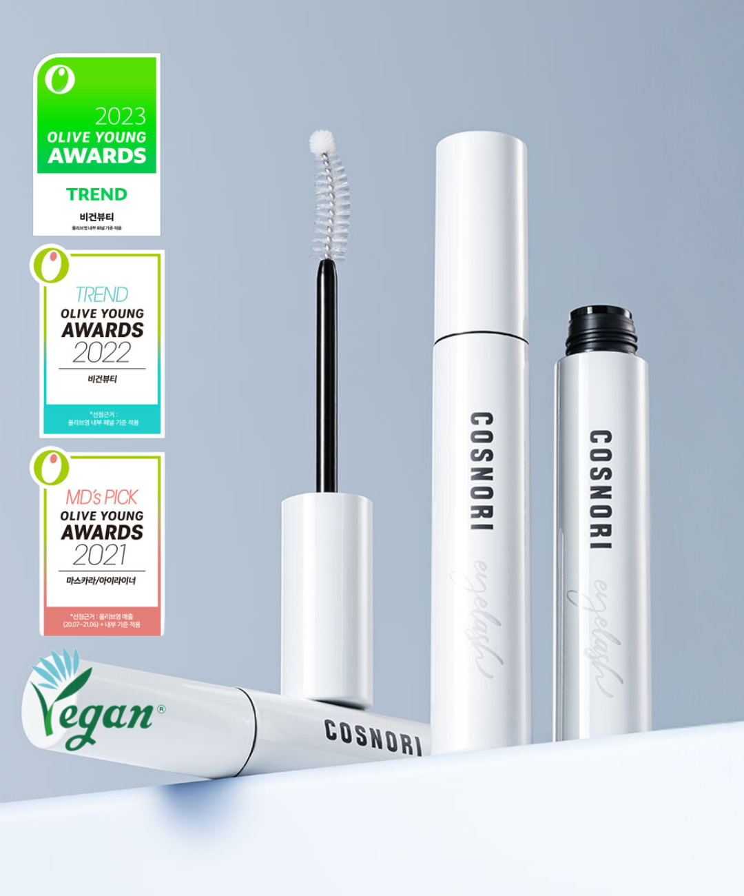 COSNORI LONG ACTIVE EYELASH SERUM - Tinh Chất Dưỡng Dài Và Dày Mi - Copper Tripeptide-1, Chiết Xuất Rau Má - 9g - [C002]_thumbnail_1