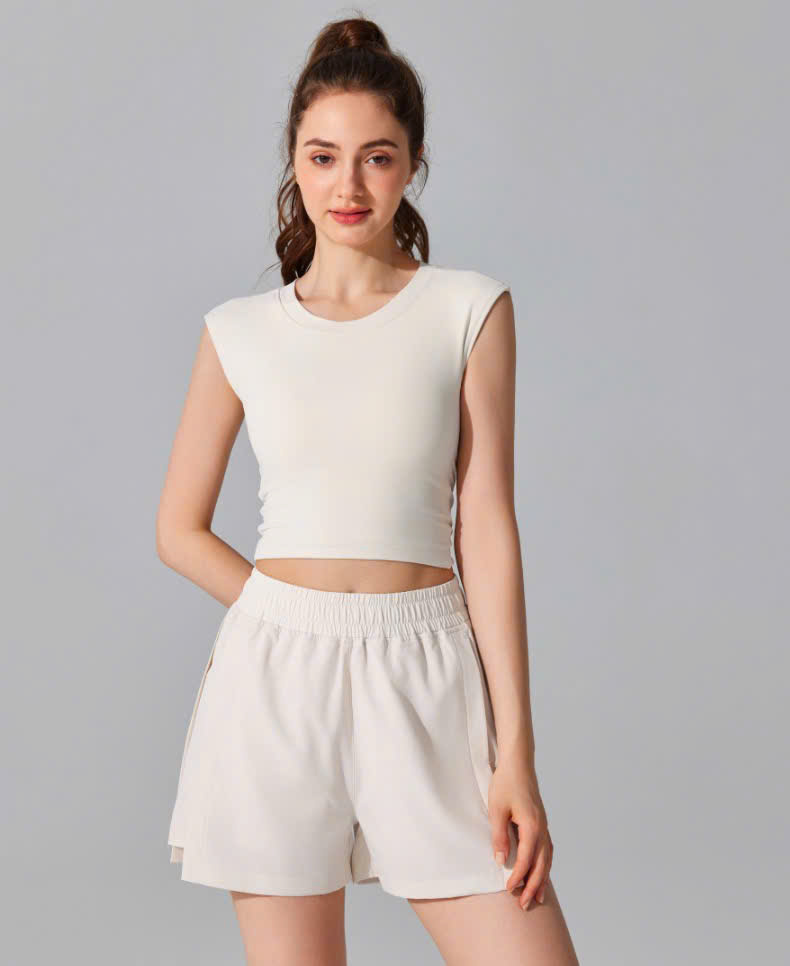 Áo Croptop Thể Thao Tay Ngắn Lưng Xoắn Nơ_thumbnail_13
