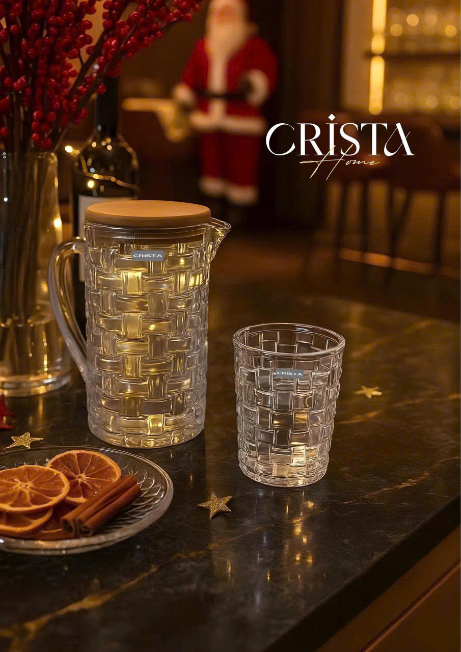 Bộ 6 cốc thủy CRISTA HOME tinh vân caro 280ml_thumbnail_25