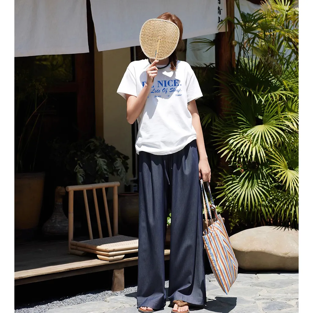 Áo thun nữ form vừa basic dễ phối đồ 2535 Miucho Chic vải cotton thoáng mát cổ tròn thấm hút mồ hôi_thumbnail_2