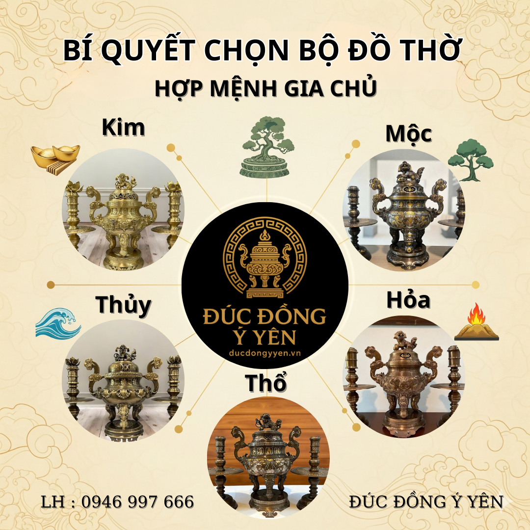 BÍ QUYẾT CHỌN BỘ ĐỒ THỜ HỢP MỆNH GIA CHỦ