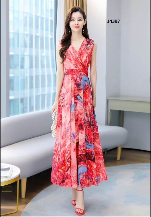 14397-Đầm maxi sát nách phong cách âu mỹ (voan+ lót thun) _thumbnail_4