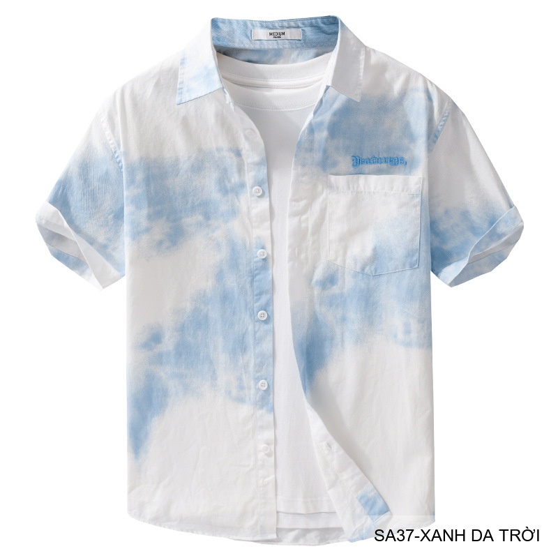 SA37 - Áo sơ mi nam tay ngắn cổ lật in hoa tie-dye phong cách Hàn Quốc mùa hè_thumbnail_17