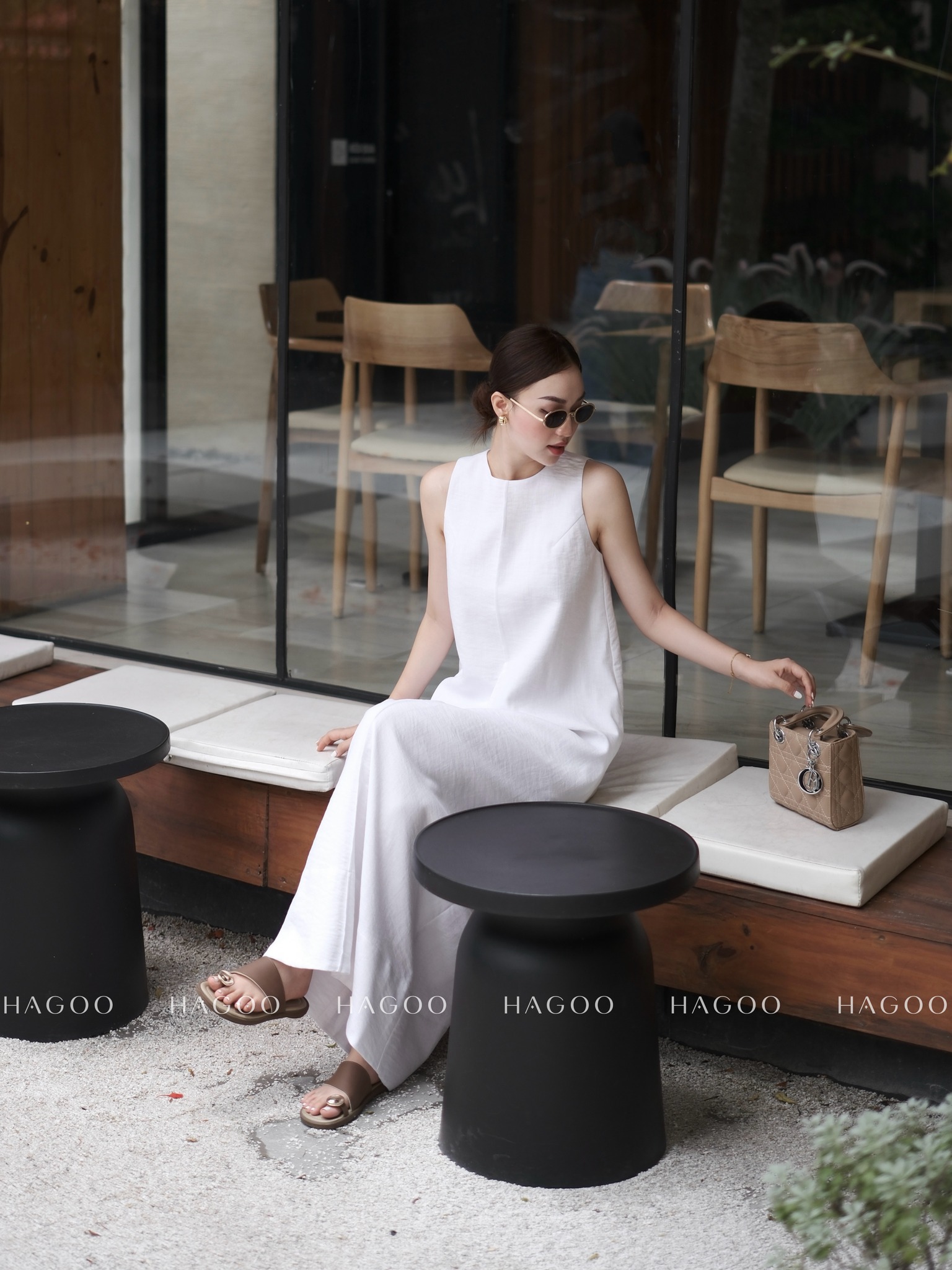 Váy suông đũi sồi gân nổi HAGOO_thumbnail_2