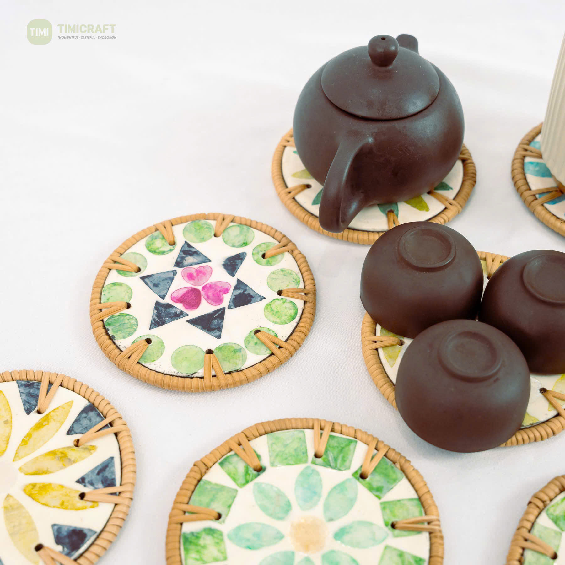 Mother-of-pearl coasters